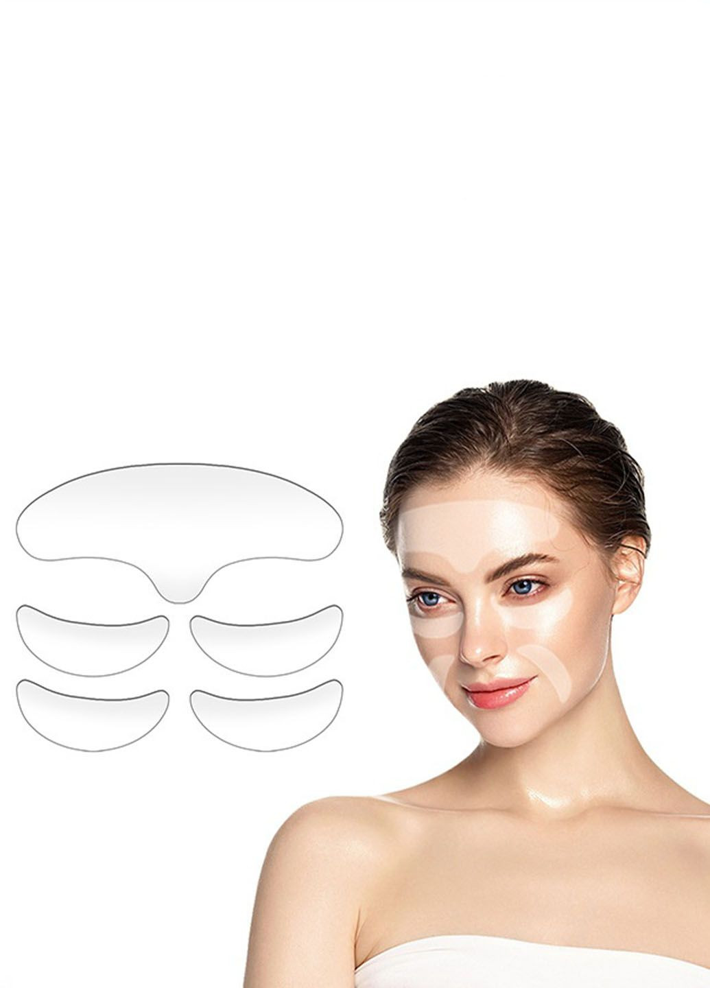 Силиконовые антивозрастные патчи для лица и шеи гипоаллергенные разглаживающие накладки от морщин No Brand (322594638)