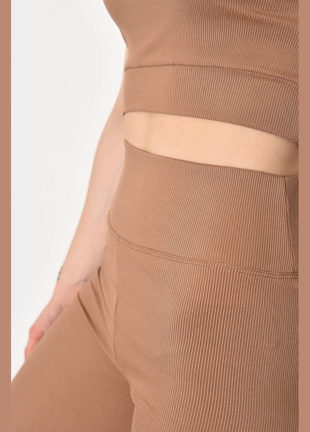 Спортивний костюм жіночий літній світло-коричневого кольору Let's Shop (278761289)