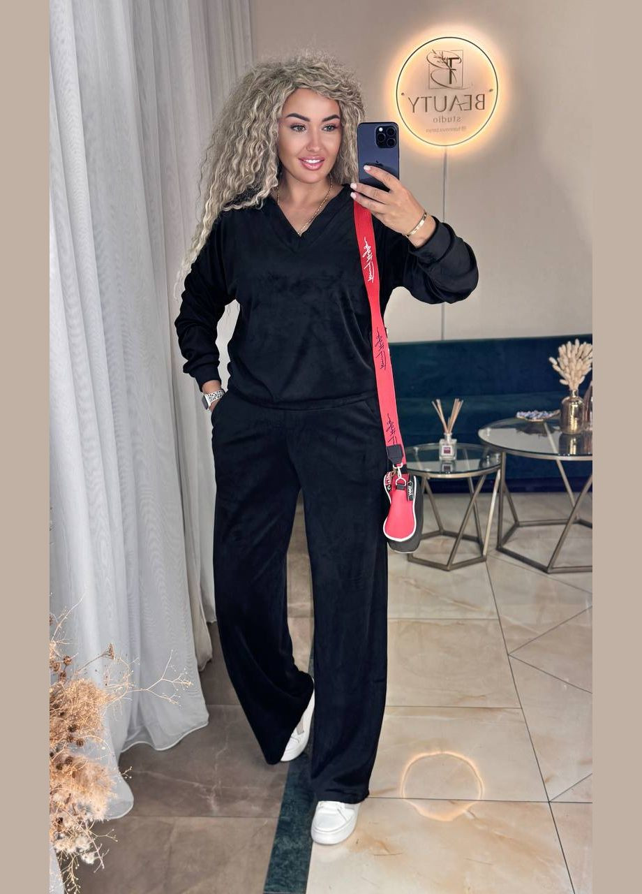 Женский велюровый костюм LUX качества No Brand С1519-1518-2053 (347175942)