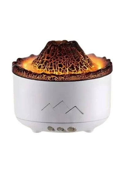Увлажнитель для дома Вулкан с эффектом пламени и подсветкой Белый No Brand (288138836)