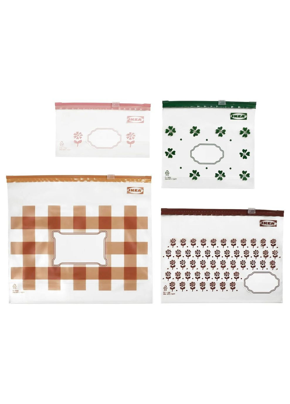 ZIP пакети для заморозки, 0,5 / 1 / 2 / 4 л, ІКЕА IKEA (353307186)