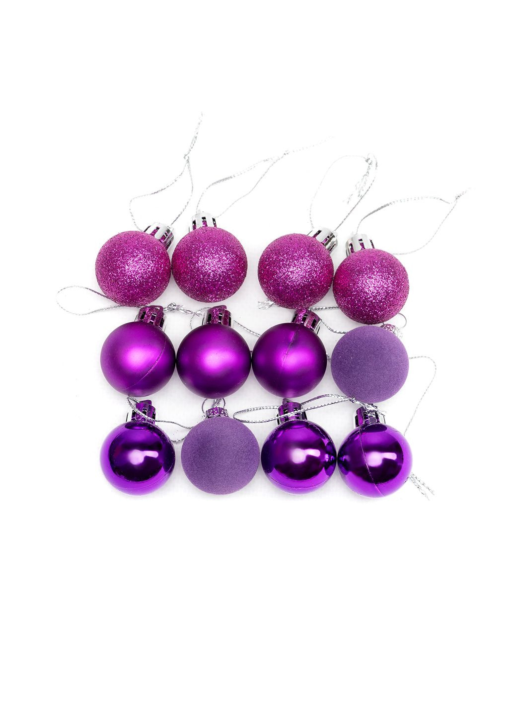 Набір кульок для ялинки колір фіолетовий ЦБ-00238246 No Brand (282925414)
