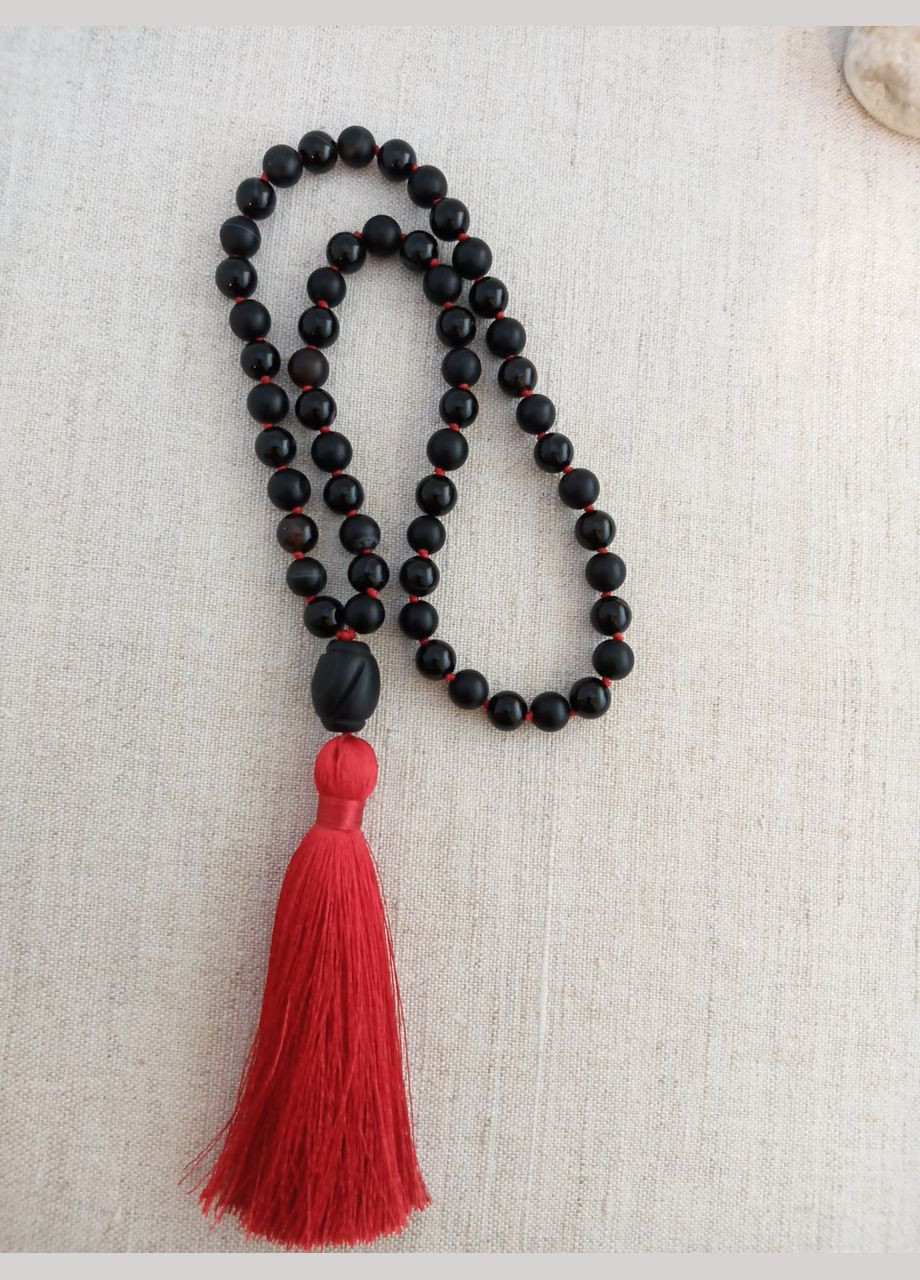 Чотки Агат Онікс 54 намистини 8мм з вузлами No Brand (331293539)