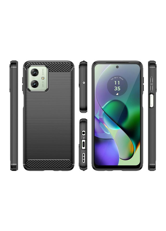 Чохол Carbon Fiber для Motorola Moto G54 / G54 Power Black Lenuo (366017480)