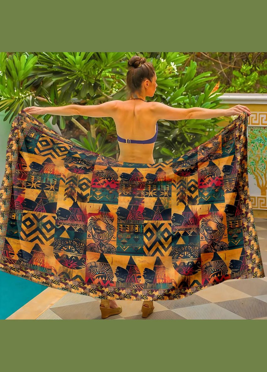 Парео пляжне з 3D принтом Savanna Spirit 31166 80х150 см FlexDress (336873518)