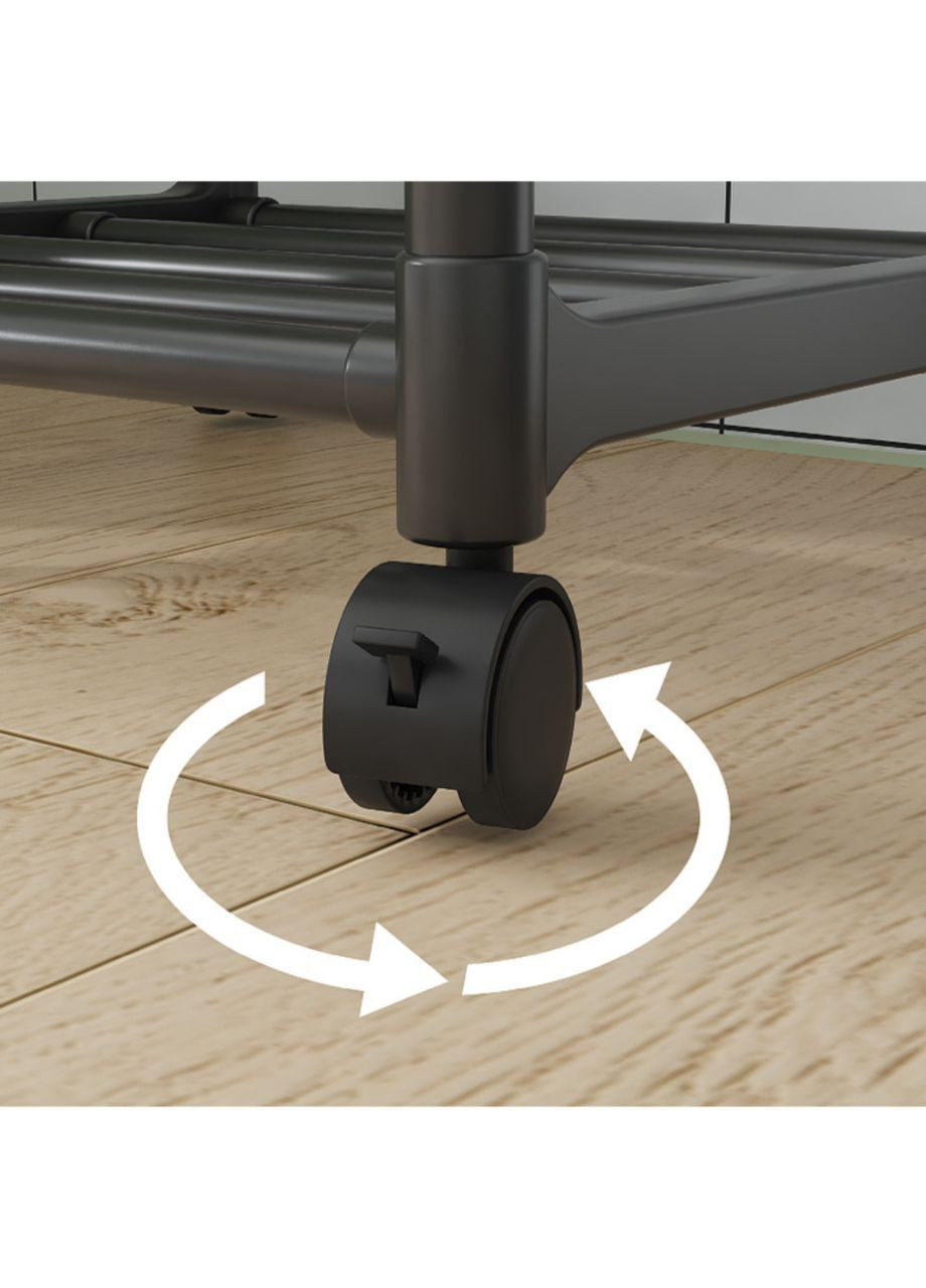 Полка этажерка для дома (металл-пластик. 4 яруса с крючками) No Brand SKLM-21 (322445613)