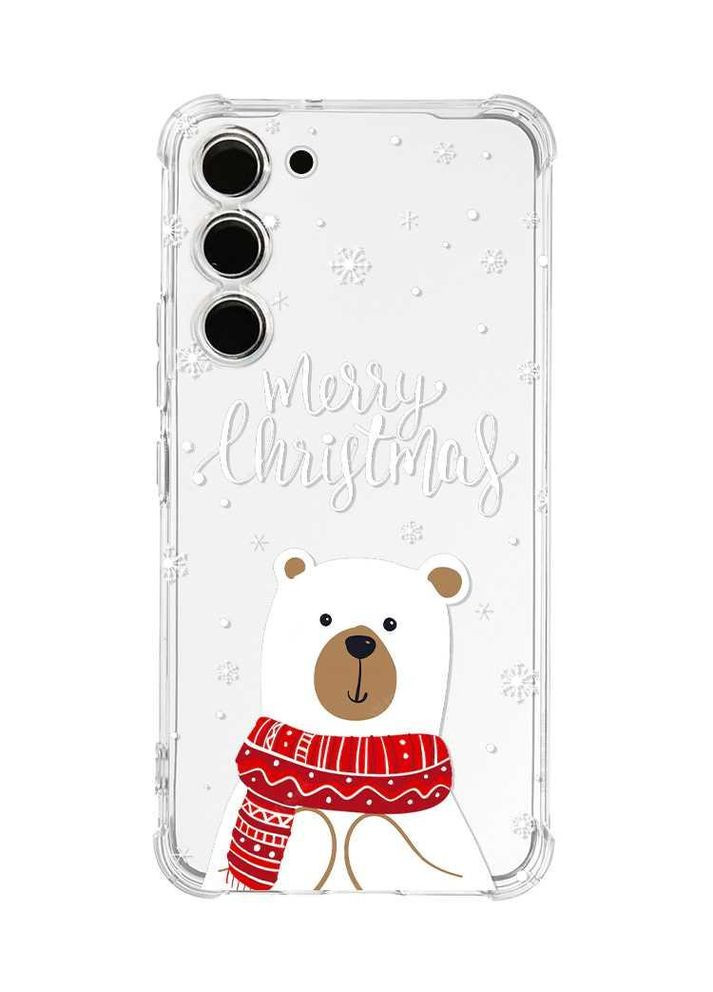 Чехол с утолщёнными углами на Samsung Galaxy S23:: Мишка. С Рождеством (принт 146) Creative (362964517)