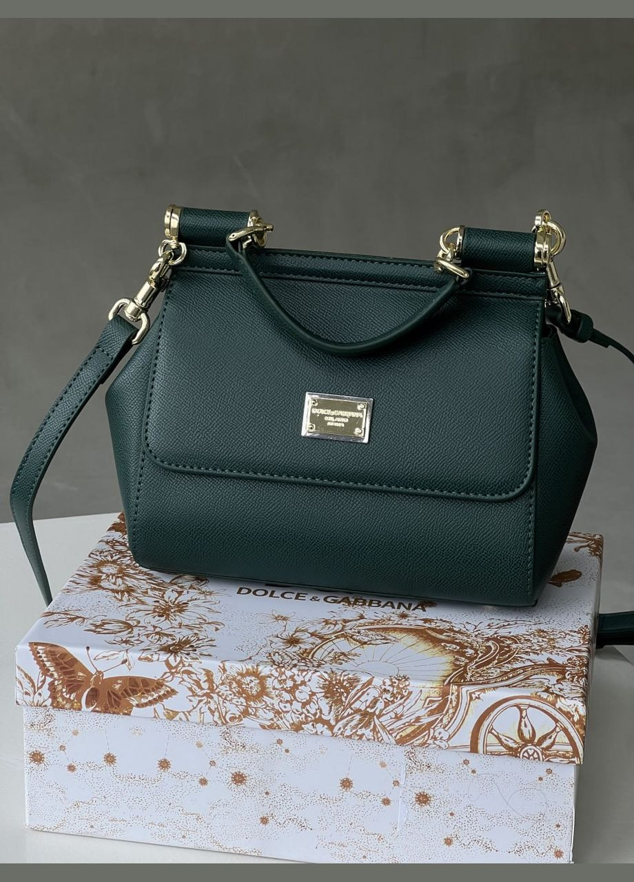 Жіноча сумка Дольче Габана Sicily Medium - Premium (смарагд 21cm) No Brand (322394109)