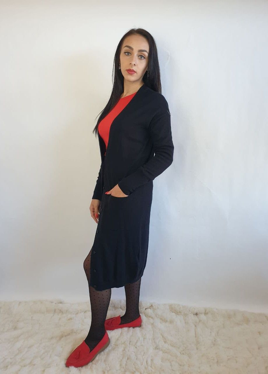 Черный демисезонный кардиган 27 Quai de Seine Paris