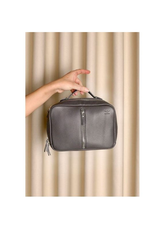 Сумка жіноча шкіряна через плече Avenue графіт флотар The Wings (302007369)