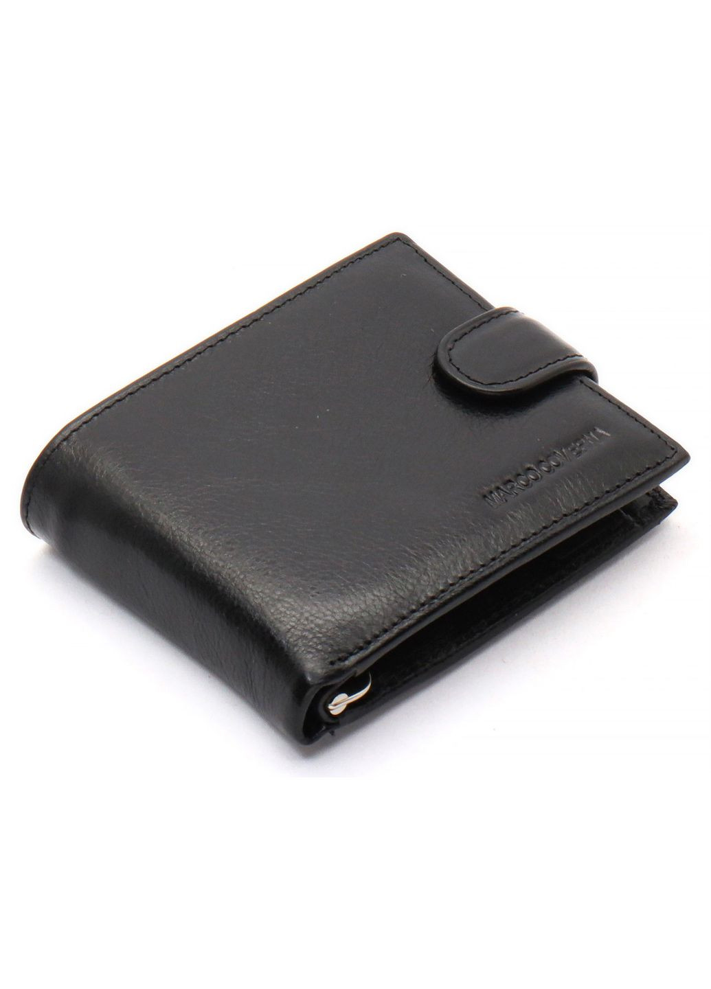 Чорне шкіряне чоловіче портмоне із затискачем для грошей MC-2006H-1 Marco Coverna (341309597)