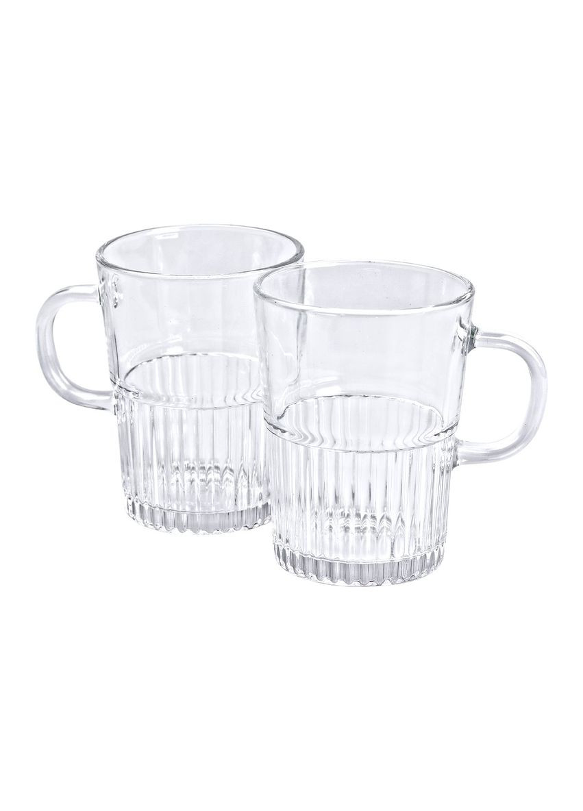 Набор стеклянных чашек 2 шт 500 мл прозрачные для чая и кофе термостойкие посуда для напитков ProDobro (364190467)