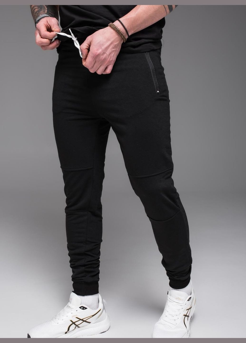 Черные демисезонные брюки No Brand