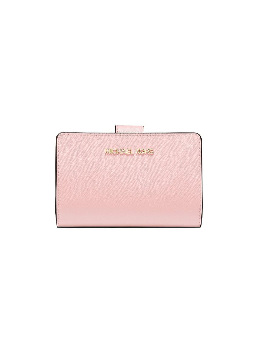 Жіночий гаманець Leather Wallet (POWDER BLUSH) Michael Kors Medium Crossgrain (360802216)