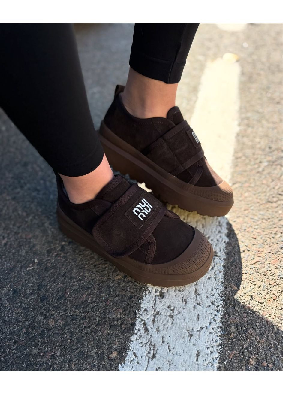 Зимние шоколадные кроссовки на липучке, зимние коричневые кроссовки, кроссовки шоколад код 6548 ITTS коричневые зима (366079962)