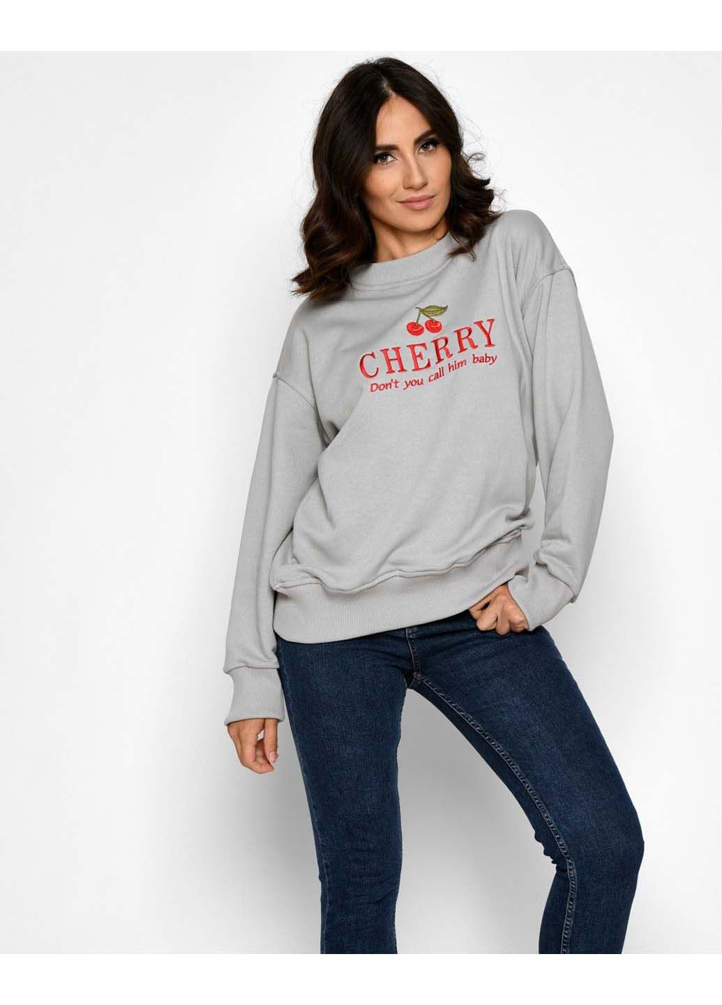 Оливковый свитшот женский sv-6906-32 Carica (300860557)