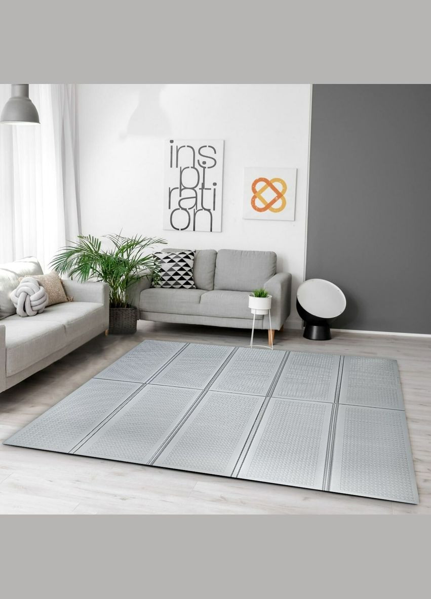 Детский складной термоковрик однотонный 2000х1500х10мм Серый (299) SW-00001187 Sticker Wall (370441523)