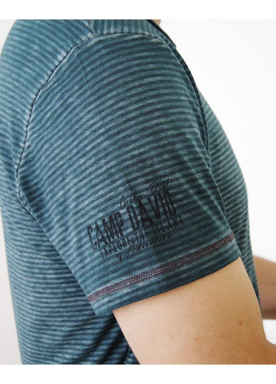 Зеленая футболка-футболка мужская для мужчин Camp David