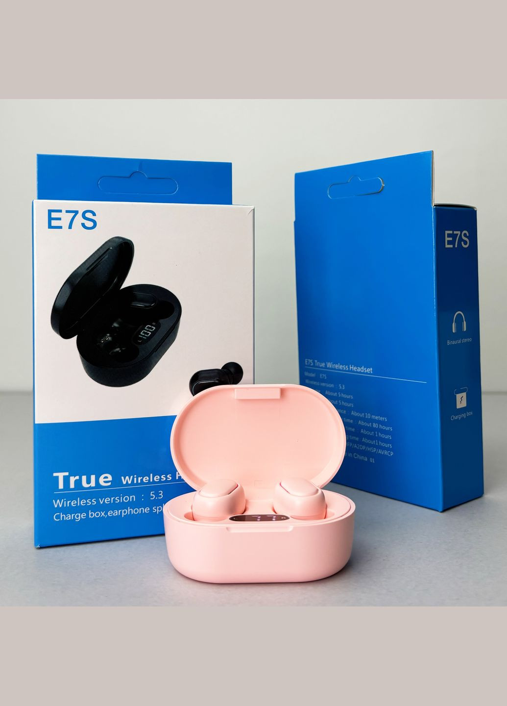 Бездротові навушники Air Dot E7s Рожевий No Brand (332767716)