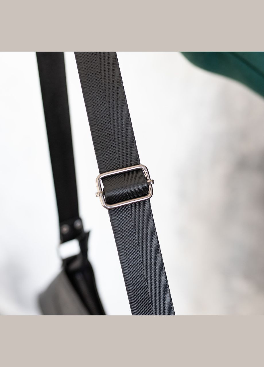 Сумка мужская через плечо, барсетка из натуральной кожи вместительная, черная No Brand (354721955)