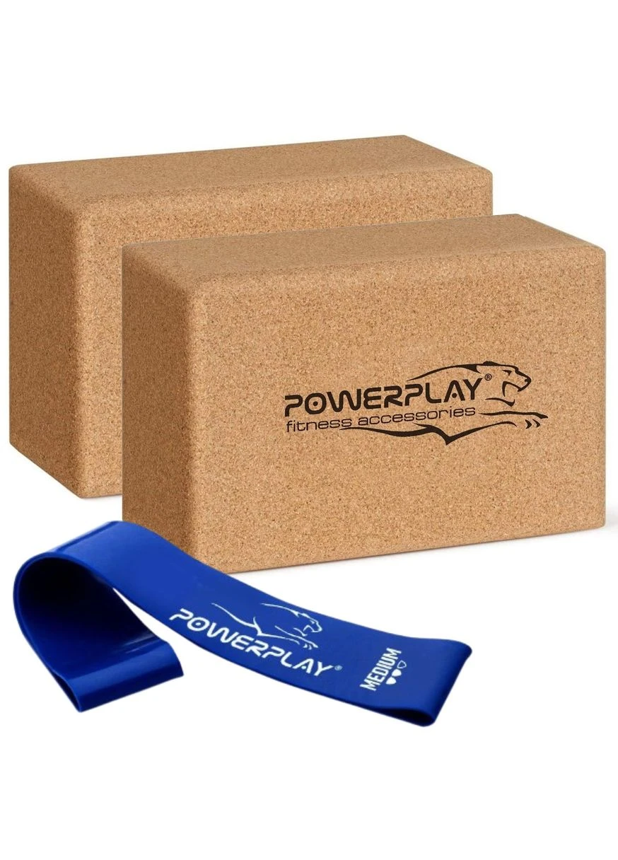 Блоки для йоги 2шт. PP_4006 з пробкового дерева Cork Yoga Block (пара) PowerPlay (397593838)