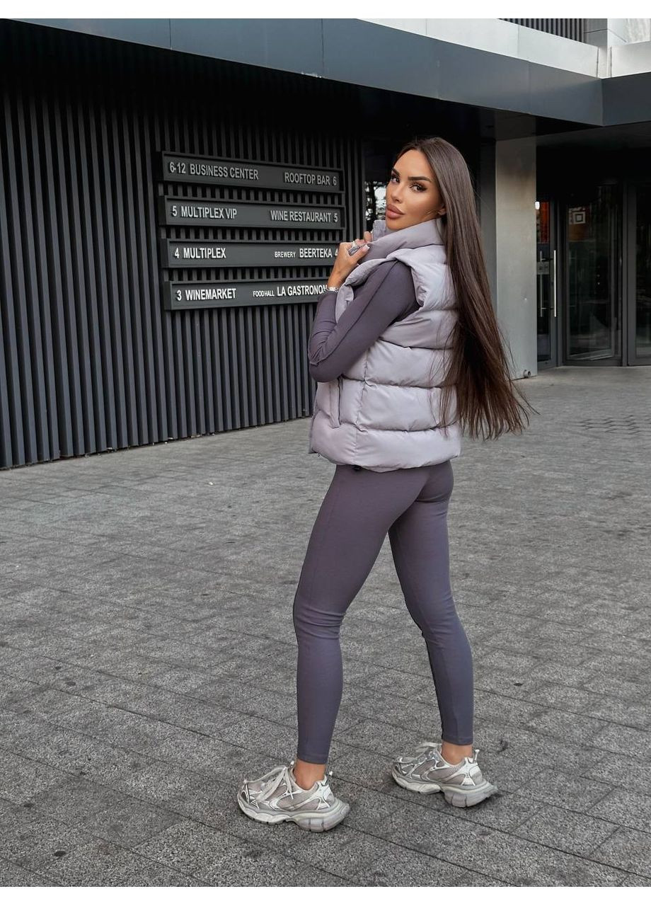 Жилетка женская с биопухом и водоотталкивающей плащевкой (Замеры в описании) GD/GL Модний простір (366883279)