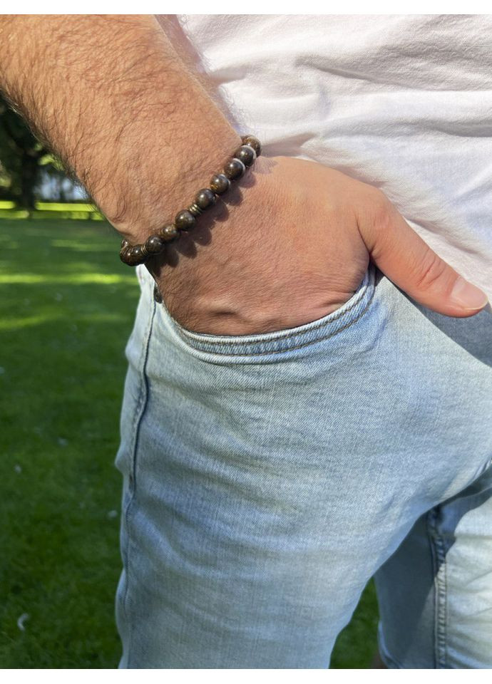 Стильный мужской браслет из натурального камня 4535 LeBijou (367580491)