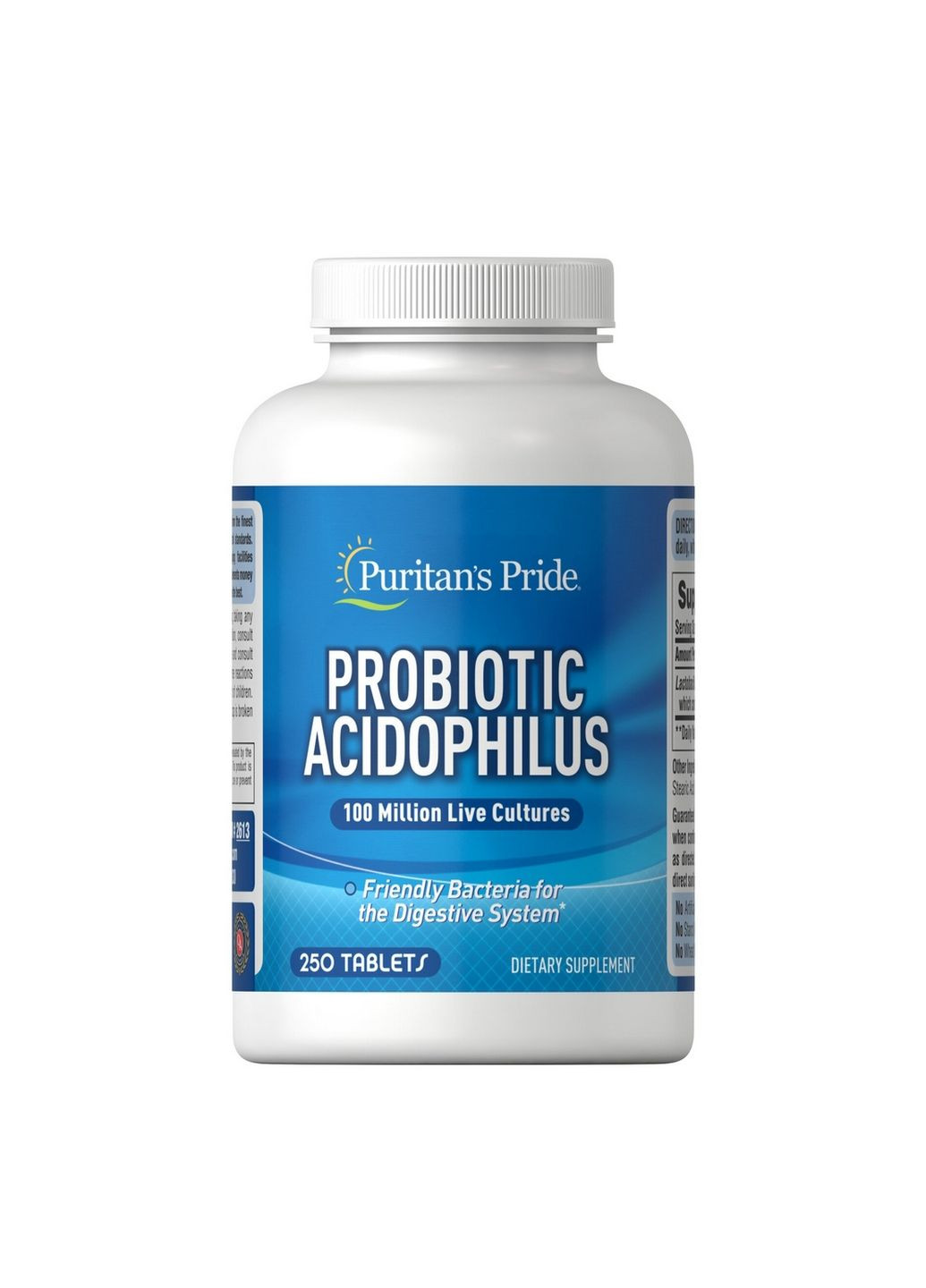 Пробиотики и пребиотики Probiotic Acidophilus, 250 таблеток Puritans Pride (293479786)