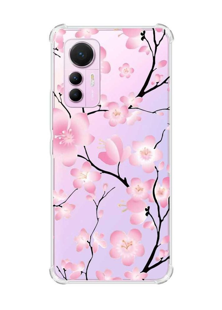 Чохол з потовщеними кутами на Xiaomi 12 Lite:: Квітуча сакура (принт 282) Creative (360709902)
