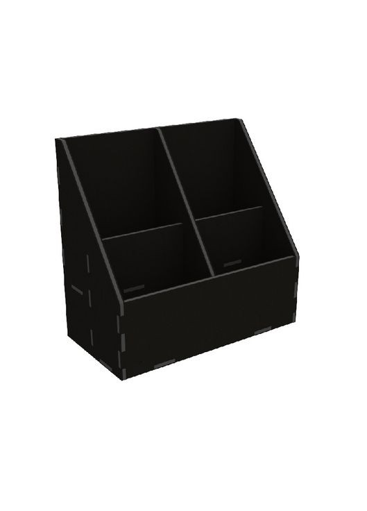 Органайзер для чаю і пакетів 80х120 - 4 комірки чорний Ekostar (370948547)