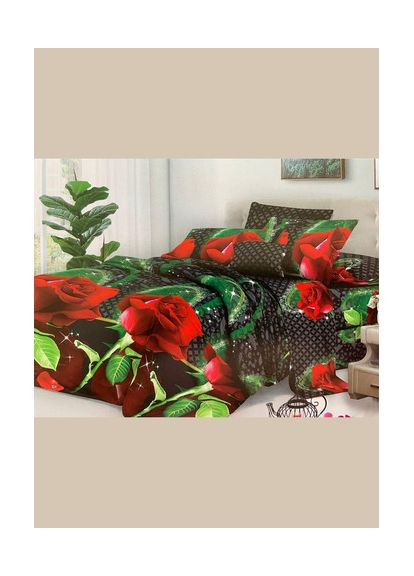 Євро комплект постільної білизни Бязь 3D Premium 200х220 см BPе-278 Vital-Textile (367262409)