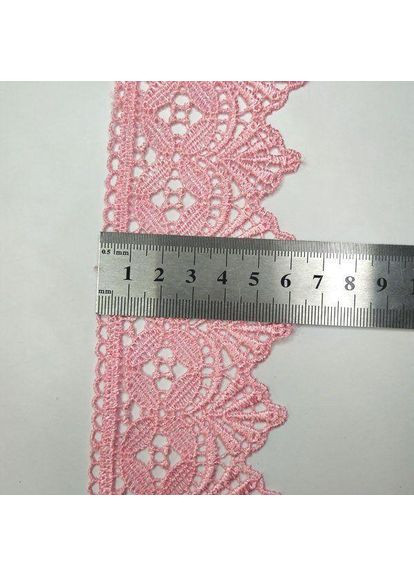 Кружево макраме 6 см (20 м) Цвет розовый яркий (28-Y10494-5) Plus-plus (352751321)