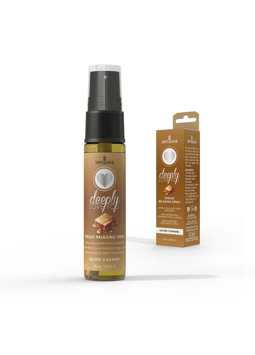Спрей для глибокого мінету зі смаком карамелі Deeply Love You Salted Caramel (29 мл) Sensuva (315339965)