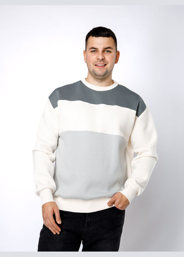 Белый мужской свитшот цвет белый цб-00236351 Retro Club (305696634)