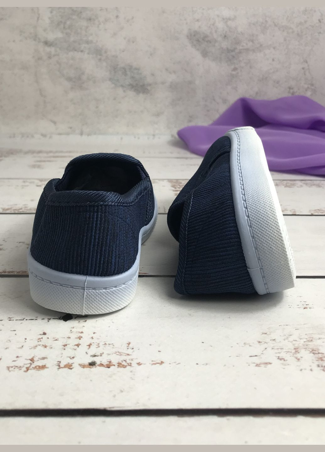 Темно-синие слипоны детские для мальчиков bluе rama темно-синий (346) Blue Rama