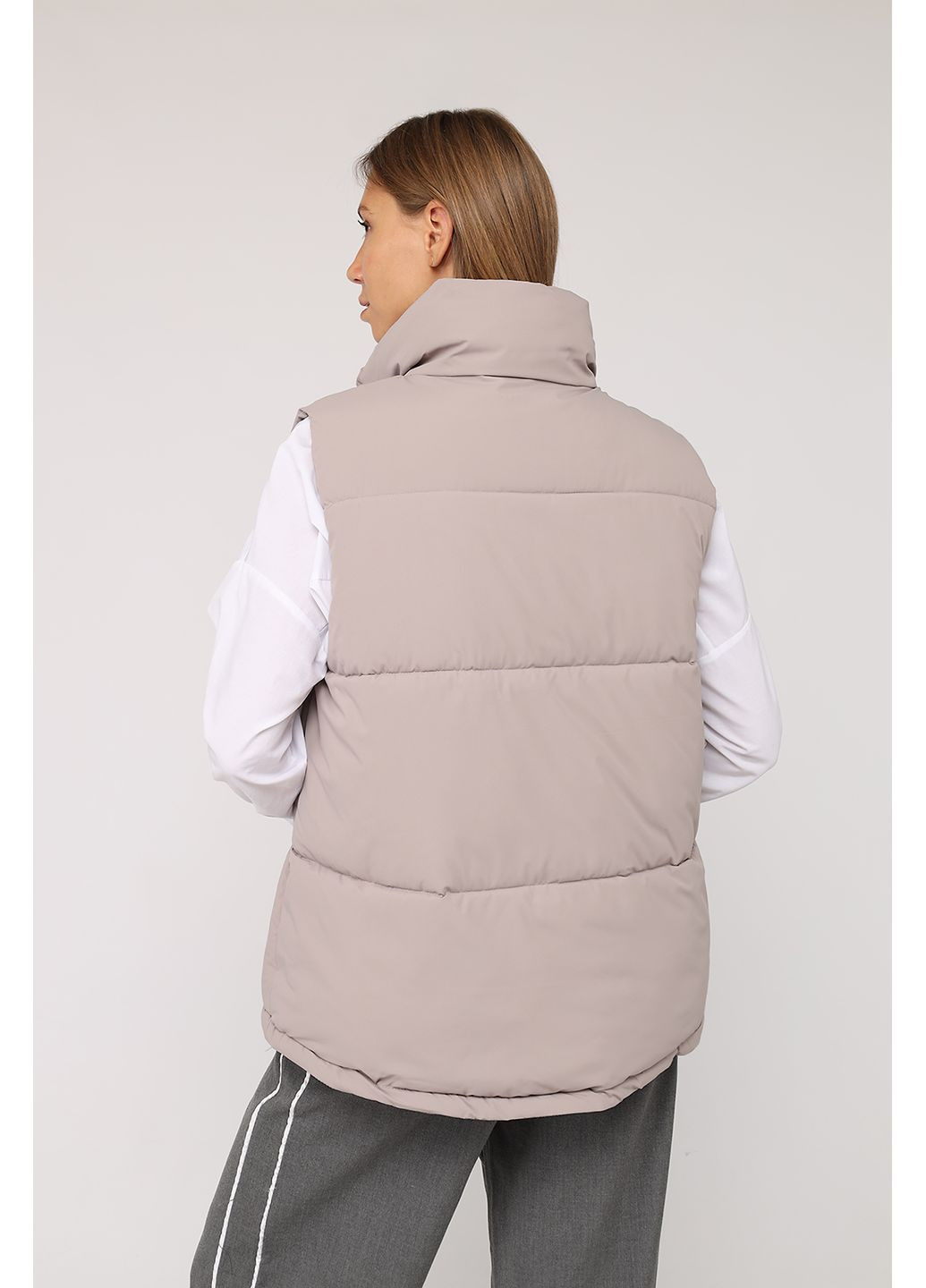Утепленный женский жилет цвет капучино ЦБ-00277852 Yuki (353686389)
