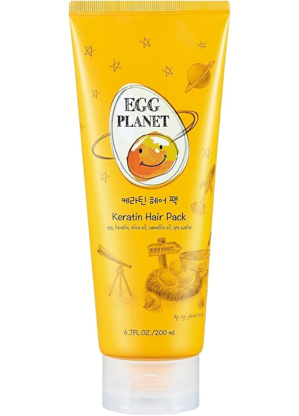 Маска Egg Planet Keratin Hair Pack для волос укрепляющая с кератином и яичными желтками, 200 мл Daeng Gi Meo Ri (251159597)