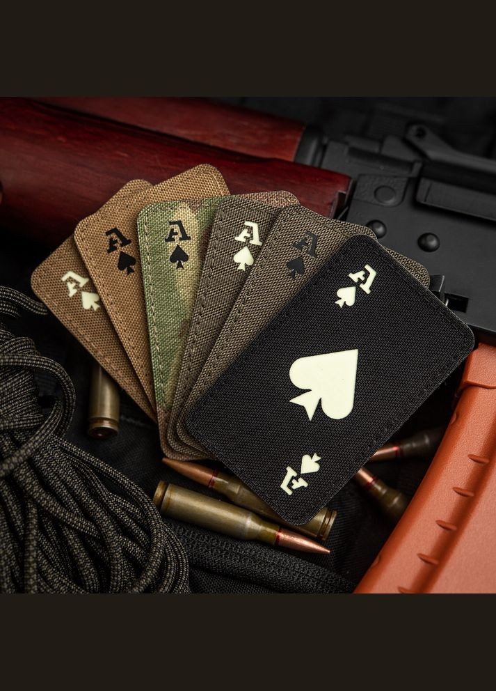 Нашивка Ace of Spades Laser Cut Black/GID M-TAC (315047349)