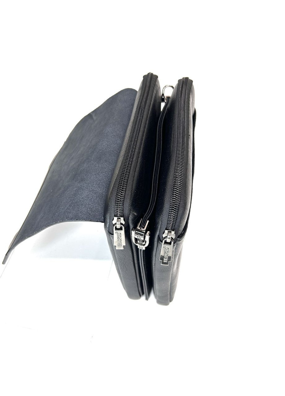 Чоловіча сумка з еко-шкіри Bradford 98337-1 чорна 20 х 17 х 5 No Brand (371682669)