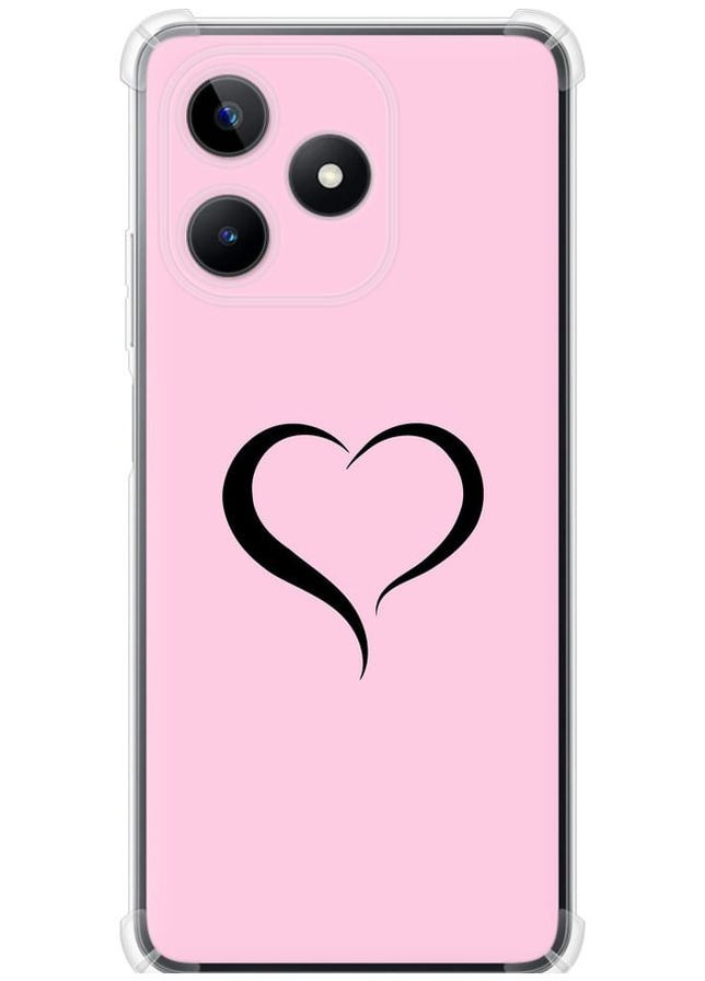 Силіконовий протиударний с посиленими кутами чохол 'Серце 1' для Endorphone Realme Note 50 (335051137)