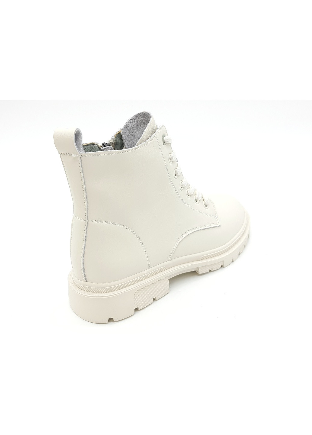 Осенние женские ботинки белые кожаные l-11-11 24 см (р) Lonza