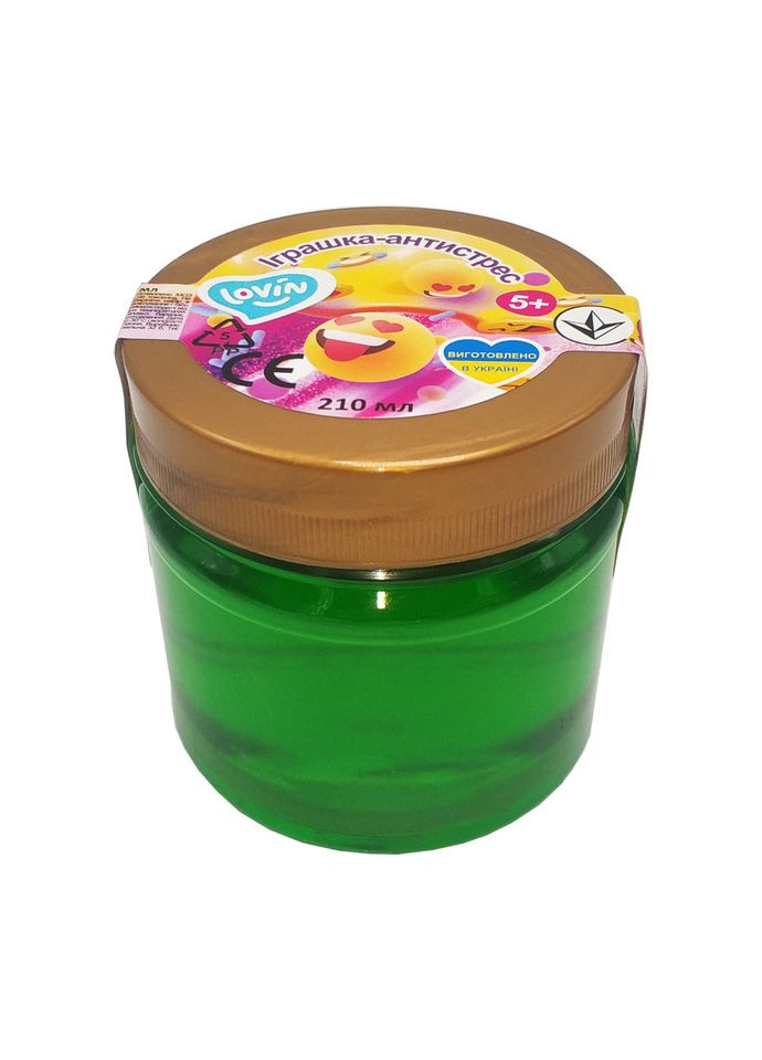 Игрушка антистресс 210 мл Slime time ТМ 80142 Зеленый Lovin (363206939)