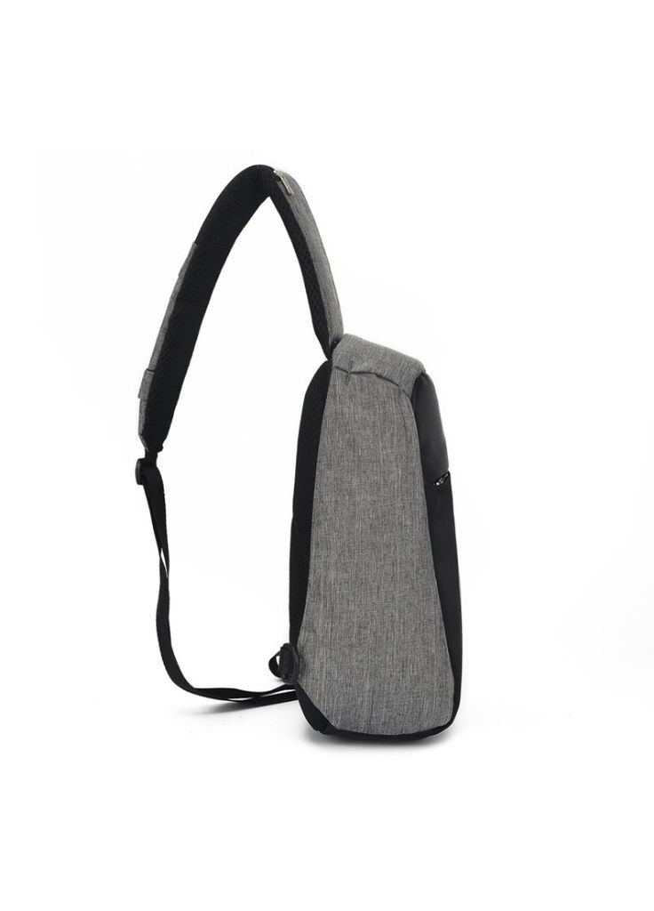 Чоловічий рюкзак через плече з зарядкою USB Kompact Чорний XJXN (330642196)