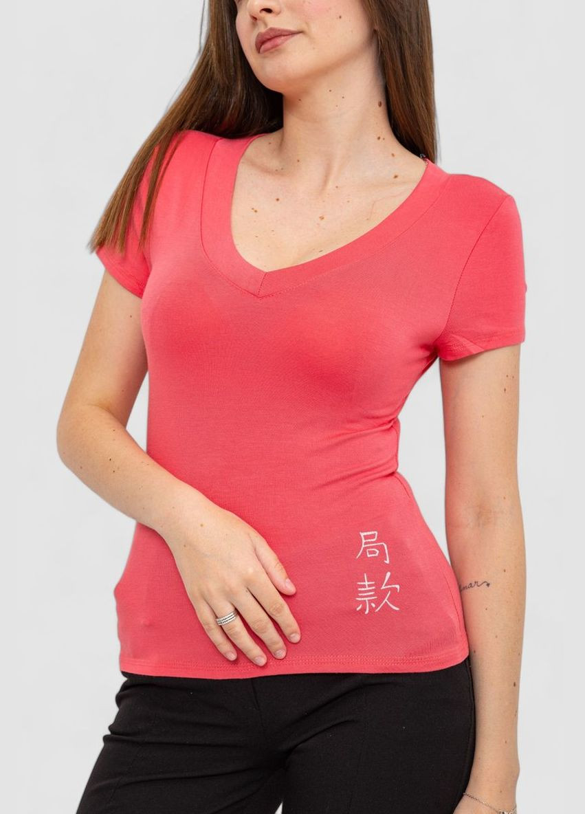 Коралловая футболка женская Ager 186R528