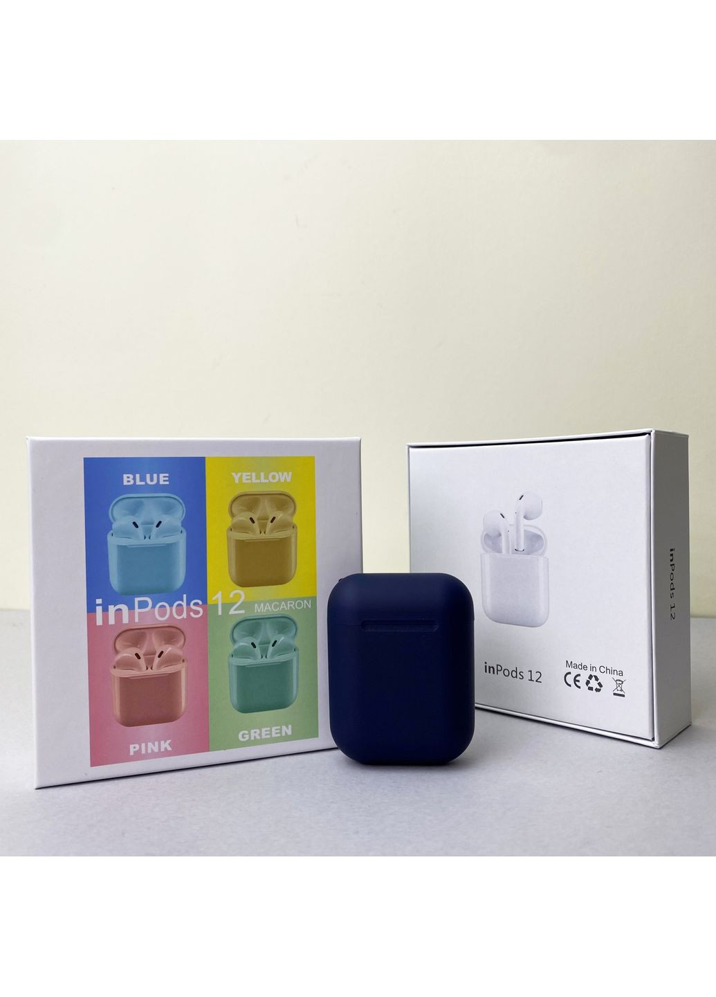 Бездротові навушники i12 Pods Bluetooth вставні для музики та дзвінків блютуз навушники TWS 2 (372460431)