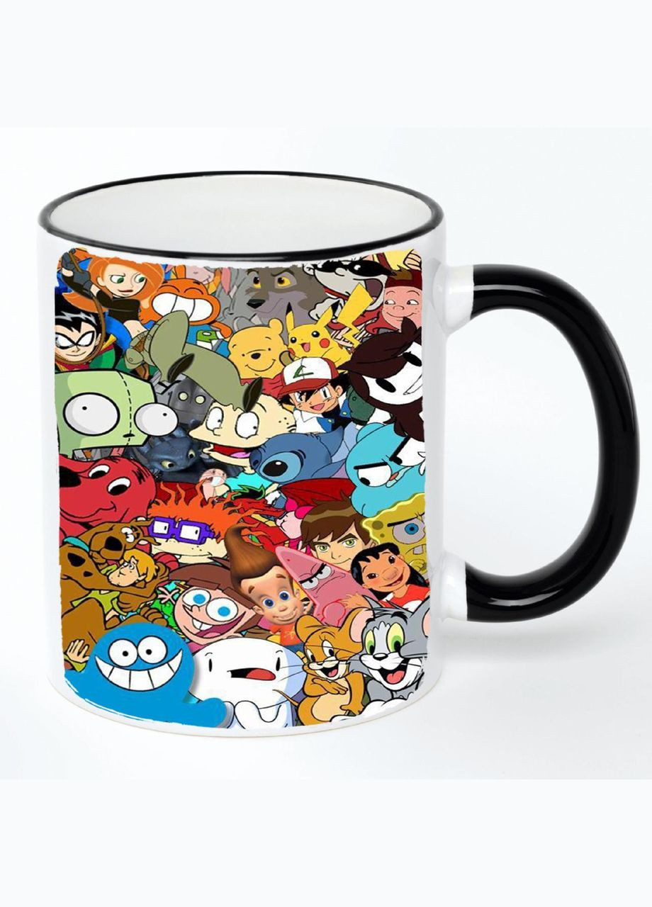 Чашка с детским рисунком (кружка, кружка) #0028 Белая с черной ручкой 330 мл No Brand (322715662)