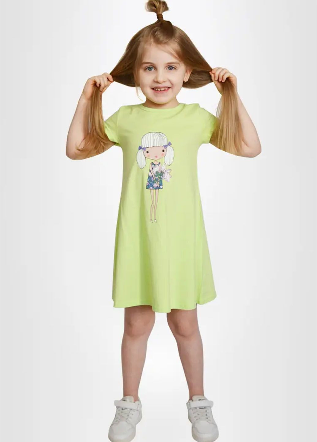 Фисташковое платье для девочки Роза (325220121)