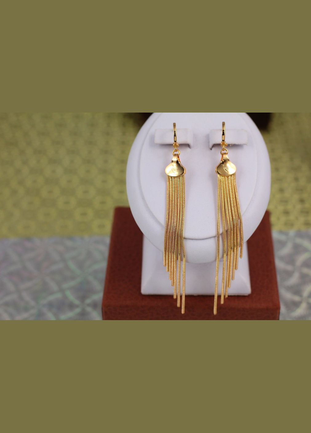Сережки підвіски позначки 9.5 см золотисті Xuping Jewelry (316433276)