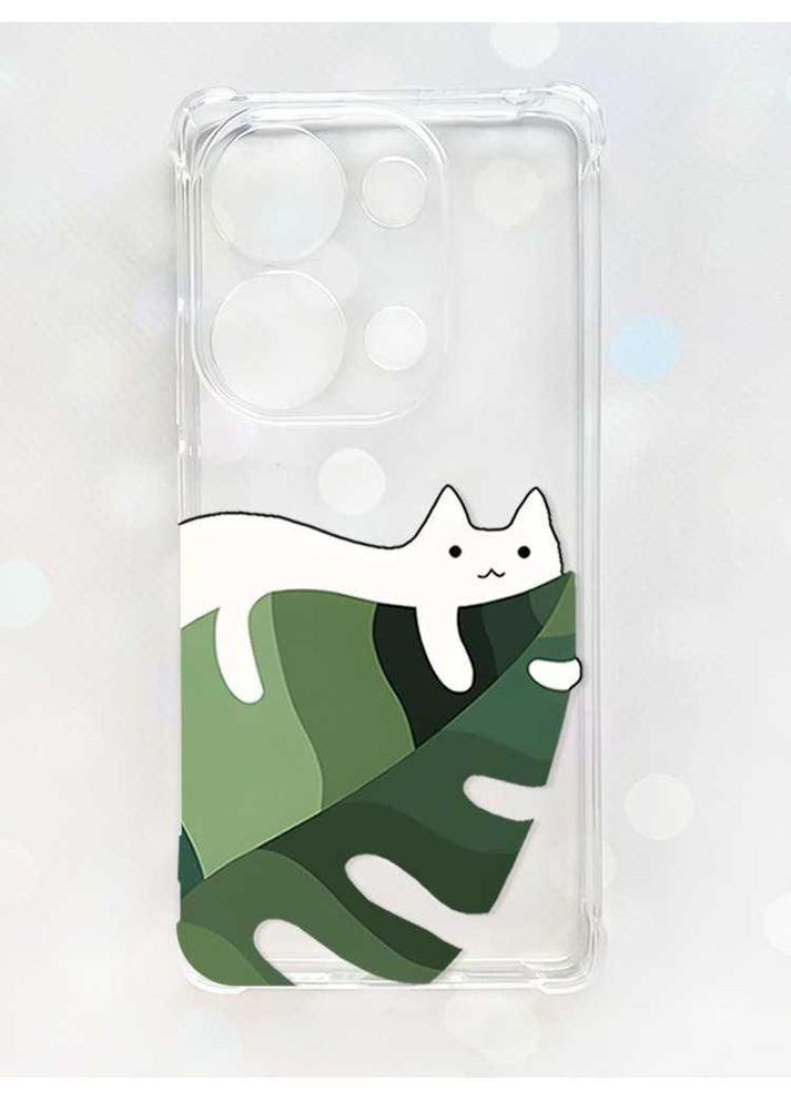 Чехол с утолщёнными углами на Xiaomi Redmi Note 13 Pro 4G:: Кот на листе (принт 367) CASE CONTROL (360669826)