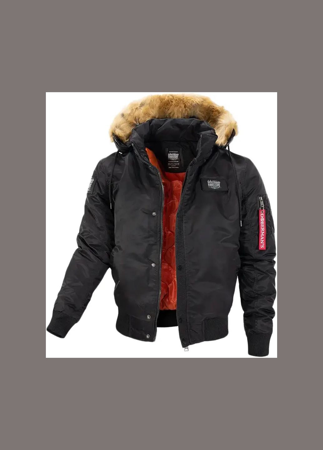 Чорна демісезонна куртка rambler ku208abk Dobermans Aggressive